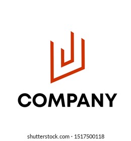 letter J initial shape logo design