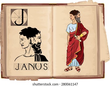 letter J with Janus 