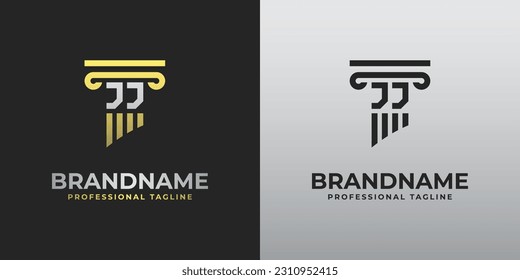 Letter J or JJ Lawyer Logo, suitable for any business related to lawyer with J or JJ initials.