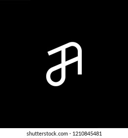 letter J JJ minimalist art monogram arrow shape logo, white color on black background