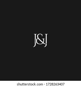 Letter J or J&J typographic unique luxurious minimalist logo