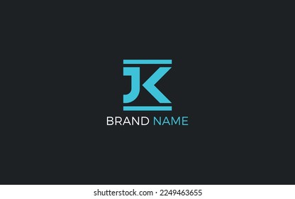 Letter J and K logo formed with simple and modern shape