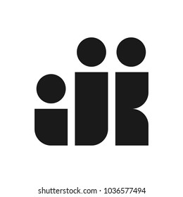 letter J and K vector logo.