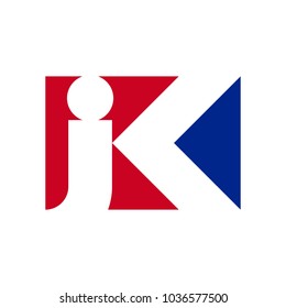 letter J and K vector logo.