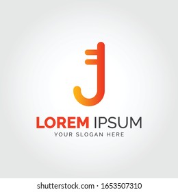Letter J Key Security Abstract Vector Graphic Elements Logo Template - J Key Logo