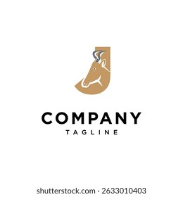 Letter J Kongoni Logo Icon Vector
