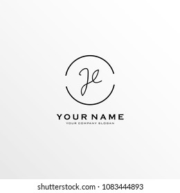 Letter J L logo icon design template elements