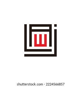 Letter j, L, A and m, square geometric symbol simple logo vector