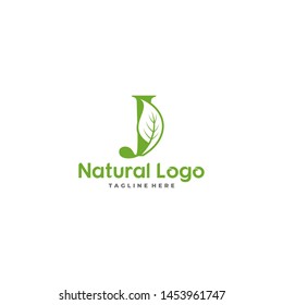 Letter J With Leaf Logo. Green leaf logo icon vector design. Landscape design, garden, Plant, nature and ecology vector. Ecology Happy life Logotype concept icon. Editable file.