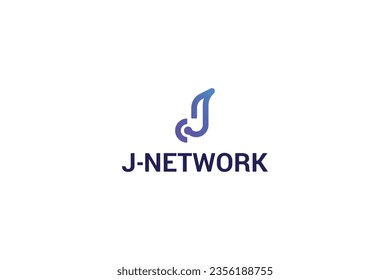 Logo de la red tecnológica de arte de la línea J