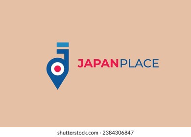 diseño de logotipo de plantilla de vector de ubicación de letra j