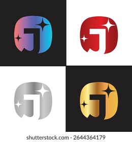 Letter J logo, J logo, AI logo set, modern and minimal design, tech-inspired, colorful icons and symbols, suitable for artificial intelligence, innovation, branding, startups, and digital identity.