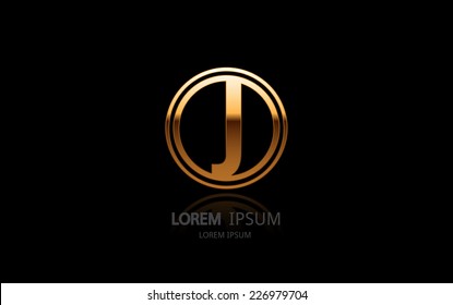 Letter J logo. Alphabet logotype vector design.