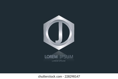 Letter J logo. Alphabet logotype vector design.