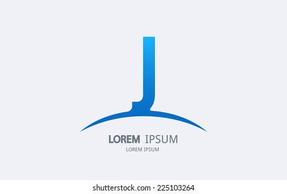Letter J logo. Alphabet vector logotype design.