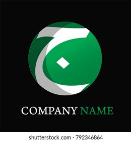 Letter J logo in arabic language