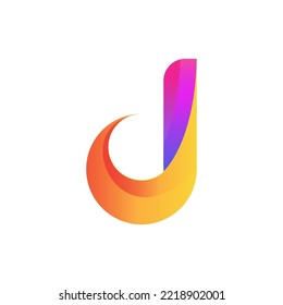 Concepto de diseño asombroso del logotipo de la letra J