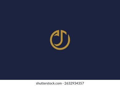 letter j logo circle concept icon vector logo design template elements
