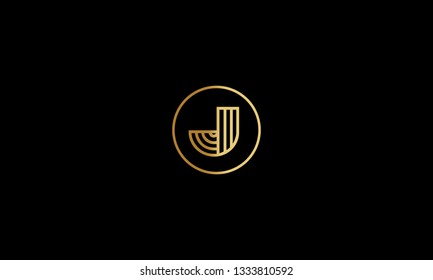 LETTER J LOGO WITH CIRCLE FRAME FOR LOGO DESIGN OR ILLUSTRATION USE