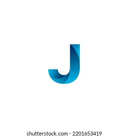 letter j logo concept, modern 3d logo style in gradient vibrant colors