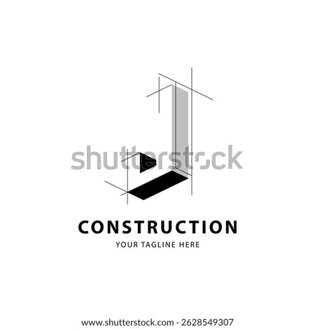 Letter J logo for construction and architecture company. property template vector illustration for your brand.