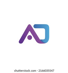 Letter a and j logo design
