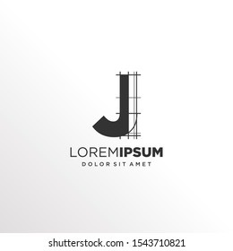 Letter J Logo Design with Architecture Element