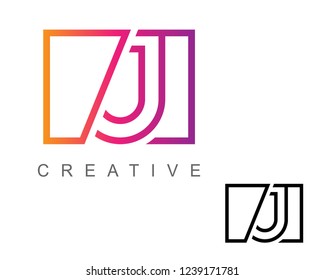 Letter J Logo Design With Box