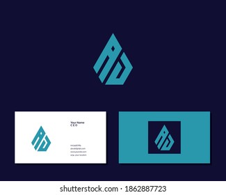 Diseño del logotipo de la letra A J. símbolo monocromo creativo mínimo. emblema vectorial universal elegante. Logotipo de negocio premium. Símbolo gráfico del alfabeto para identidad corporativa