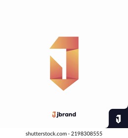 Diseño del logotipo de la letra J, icono de modernidad creativa y mínima