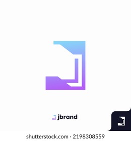 Letter J Logo Design, Creative Minimal Modern icon