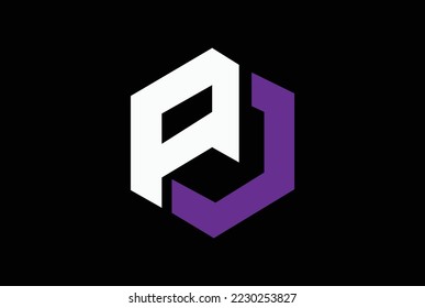 Letter A J logo design. creative minimal monochrome monogram symbol. Universal elegant vector emblem. Premium business logotype. Graphic alphabet symbol for corporate identity.