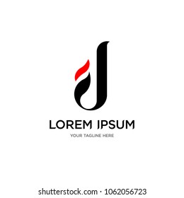 Letter J Logo Design. Curve Concept Vector.