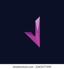 diseño geométrico del logotipo de letra J
