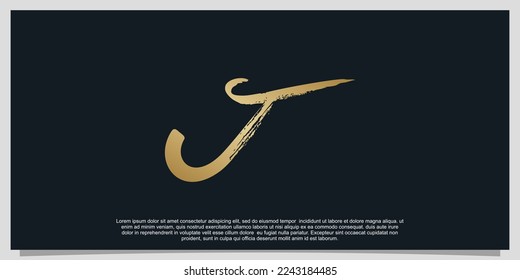 Letter J logo design gradient luxury design illustration Premium Vector