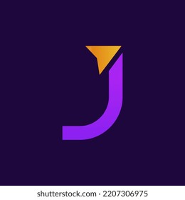 Letter j logo design icon template