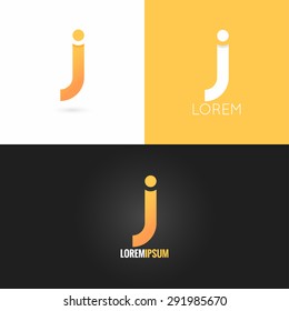 letter J logo design icon set background