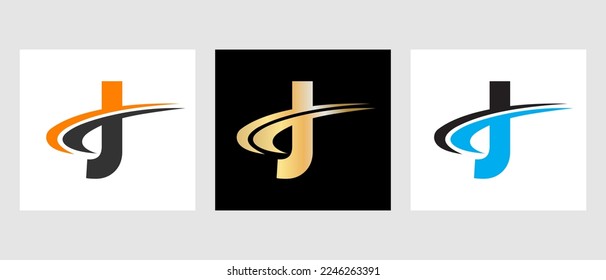 Letter J Logo Design For Marketing And Finance Business. Initial J Logotype Sign