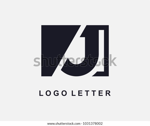 Letter J Logo Design Square Stock Vector Royalty Free