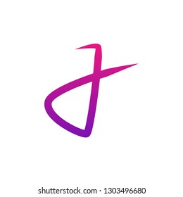 Letter J logo design template element. Minimal unique modern creative trendy business initial based icon logo. Vector illustration. Abstract template. Creative letter.
