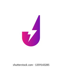 Letter J logo design template element. Minimal unique modern creative trendy business initial based icon logo. Vector illustration. Abstract template. Creative letter.
