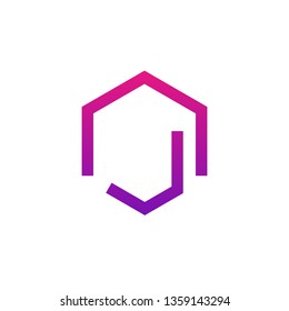 Letter J logo design template element. Minimal unique modern creative trendy business initial based icon logo. Vector illustration. Abstract template. Creative letter.