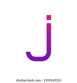 Letter J logo design template element. Minimal unique modern creative trendy business initial based icon logo. Vector illustration. Abstract template. Creative letter.