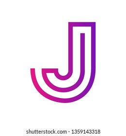 Letter J logo design template element. Minimal unique modern creative trendy business initial based icon logo. Vector illustration. Abstract template. Creative letter.