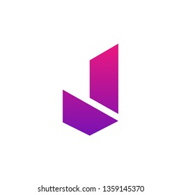 Letter J logo design template element. Minimal unique modern creative trendy business initial based icon logo. Vector illustration. Abstract template. Creative letter.