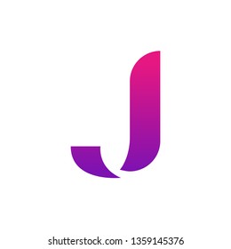 Letter J logo design template element. Minimal unique modern creative trendy business initial based icon logo. Vector illustration. Abstract template. Creative letter.