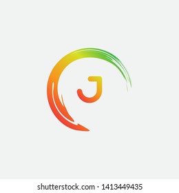 letter J logo design template