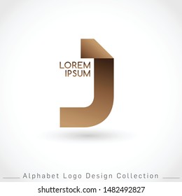 Letter J Logo Design Template isolated on white background : Vector Illustration