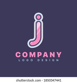 Letter J logo design template. Company logo icon
