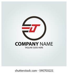 Letter J logo design template. Creative circle logo. Vector illustration